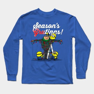 Funny Christmas Tree Season's Greetings Cute Cartoon Long Sleeve T-Shirt